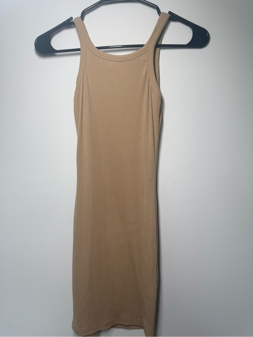 Princess Polly Ribbed Tank Midi Dress - Tan